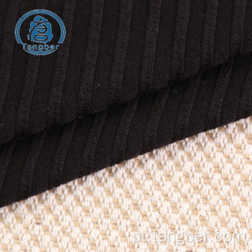 Tecido com acabamento em malha de algodão 2x2 para vestuário
